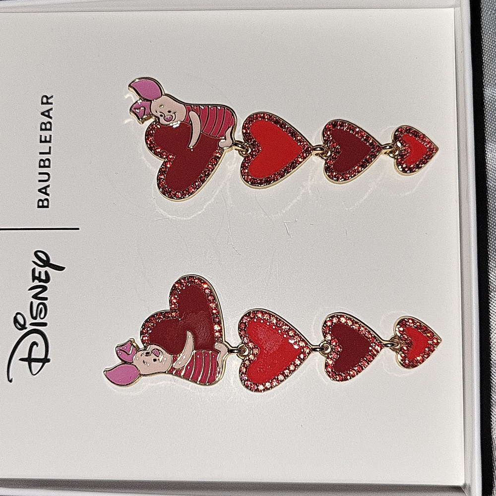 Disney Piglet Heart Earrings BNIB